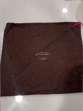 kate spade Brown Dust Bag with Pink Drawstring